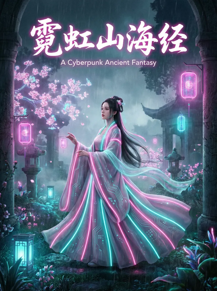 星野光种子 古风奇缘短剧 - 霓虹山海经海报